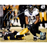 Ray Lewis Autographed/Signed Baltimore Ravens 8x10 Photo Beckett Witness 51045