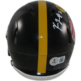 Kaleb Johnson Autographed Iowa Hawkeyes Stars&Stripes Mini Helmet Beckett 56962