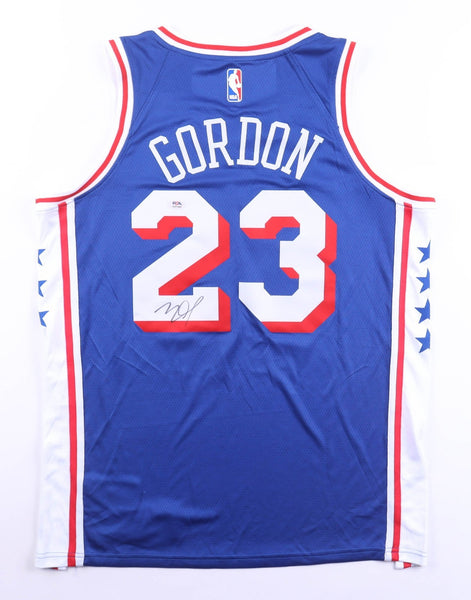 Eric Gordon Signed Philadelphia 76ers Jersey (PSA) NBA Sixth Man o/t Year 2017