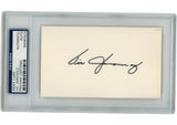Vic Janowicz Autographed/Signed Ohio State Buckeyes Index Card Slabbed PSA 54927