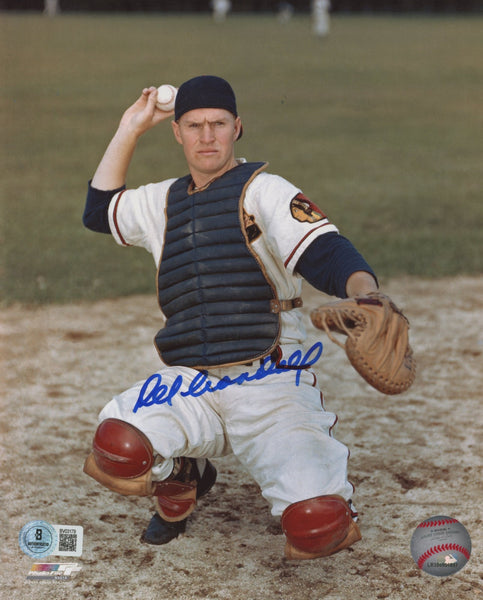 Braves Del Crandall Authentic Signed 8x10 Vertical Photo BAS #BV03179
