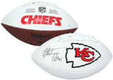 Christian Okoye Autographed Kansas City Chiefs White Panel Football JSA