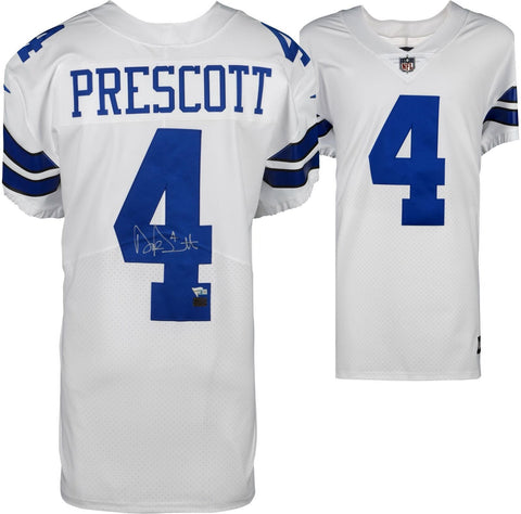 Dak Prescott Dallas Cowboys Autographed White Nike Elite Jersey