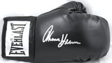 Tommy Hearns Autographed Black Everlast Boxing Glove *Right - Beckett W Hologram