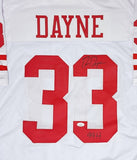 Badgers RON DAYNE #33 Signed Custom Replica WHITE Jersey AUTO w/ Heisman - JSA