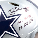Drew Pearson Roger Staubach Signed Cowboys F/S Speed Authentic Helmet- Beckett W