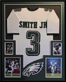 FRAMED PHILADELPHIA EAGLES NOLAN SMITH JR AUTOGRAPHED SIGNED JERSEY JSA COA