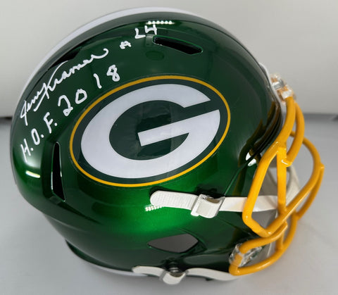 Packers JERRY KRAMER Signed Full Size FLASH Replica Helmet AUTO w/ HOF - JSA