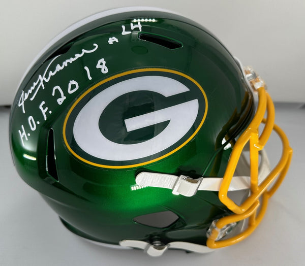 Packers JERRY KRAMER Signed Full Size FLASH Replica Helmet AUTO w/ HOF - JSA