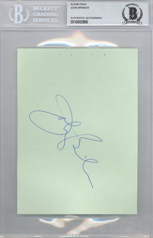 John Brisker Autographed 4.5x6 Album Page Seattle Super Sonics Beckett #10002890