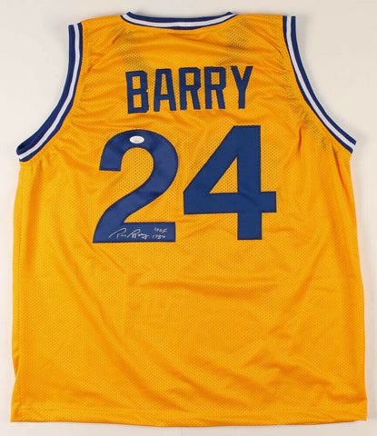 Rick Barry Signed Golden State Warriors Jersey Inscribed "HOF 1987" (JSA COA)