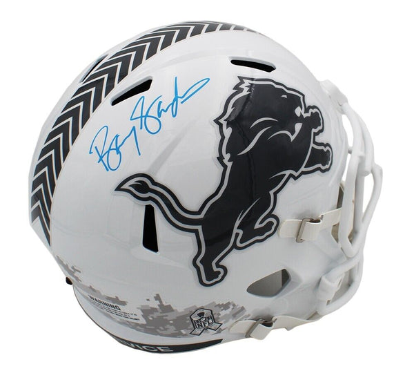 Barry Sanders Signed Detroit Lions Speed Full Size STS 3 NFL Helmet