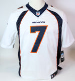 John Elway Autographed Denver Broncos Nike White Medium Jersey Beckett COA