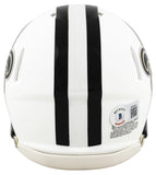 Saints Derek Carr Authentic Signed Flat White Speed Mini Helmet BAS Witnessed