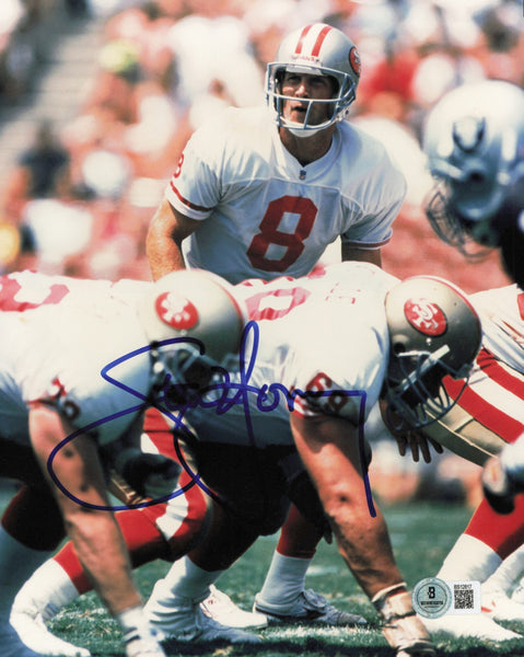 Steve Young Autographed 8x10 Photo San Francisco 49ers Beckett BAS QR #BS12817