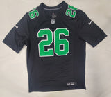 SAQUON BARKLEY SIGNED PHILADELPHIA EAGLES NIKE SCREENPRINT ALT JERSEY BECKETT QR