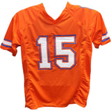 Tim Tebow Autographed/Signed College Style Orange Jersey Beckett 42377