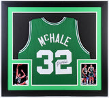 Kevin McHale Signed Boston Celtics 31x35 Custom Framed Green Jersey (JSA COA)