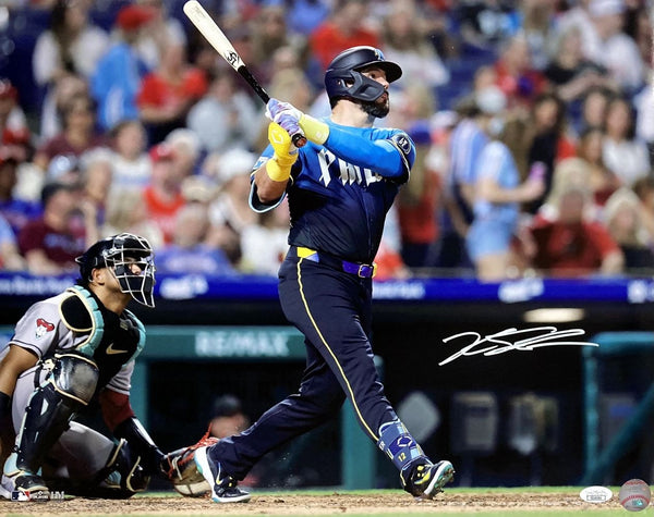 Kyle Schwarber Signed 16x20 Philadelphia Philles City Connect Photo JSA
