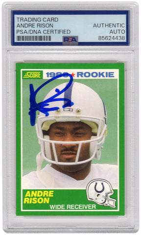 Andre Rison Signed Colts 1989 Score Rookie Football Trading Card #272 - (PSA/...