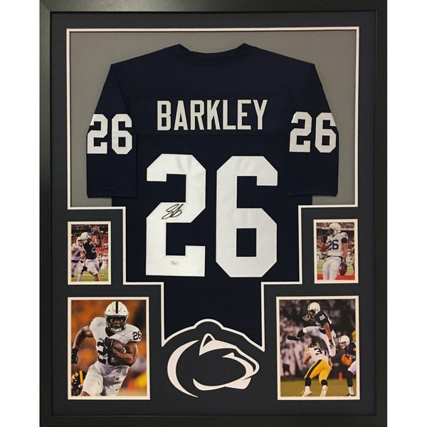 Saquon Barkley Autographed Signed Framed Penn State BN4 Jersey JSA