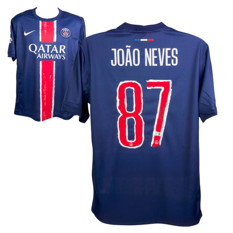 Joao Neves Signed PSG Soccer Jersey #87 with Beckett Witness