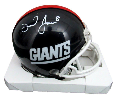 Daniel Jones Signed New York Giants Throwback Mini Helmet Beckett 157852