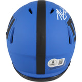 Michael Strahan Autographed New York Giants Rave Mini Helmet Beckett 49861