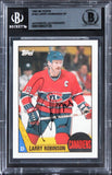 Canadiens Larry Robinson Authentic Signed 1987 Topps #192 Card BAS Slabbed 1