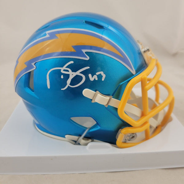 DARREN SPROLES SIGNED CHARGERS FLASH SPEED MINI HELMET BECKETT QR