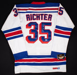 Mike Richter Signed N.Y. Rangers Jersey (Beckett) 1994 Stanley Cup Champs Goalie