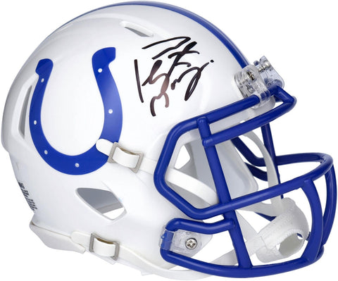 Peyton Manning Colts Signed 1995-2003 Throwback Logo Riddell Speed Mini Helmet