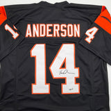 Autographed/Signed KEN ANDERSON Cincinnati Black Jersey JSA COA Auto