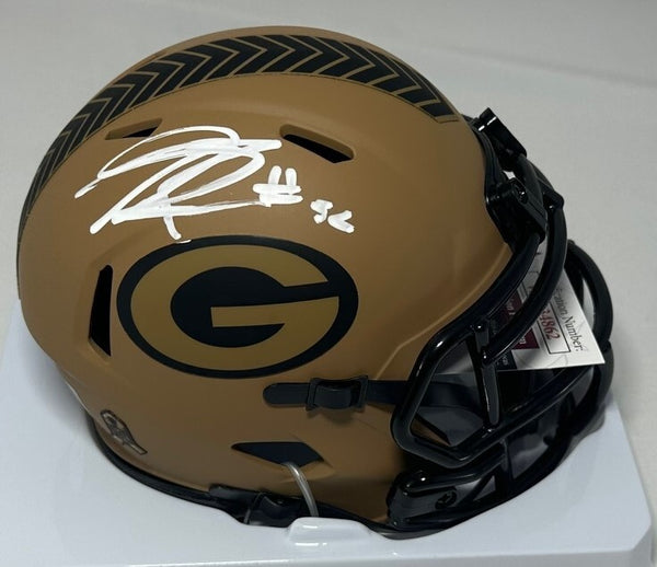 Packers Linebacker RASHAN GARY Signed Riddell SALUTE Speed Mini Helmet AUTO JSA
