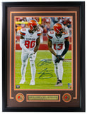 Odell Beckham Jr. Jarvis Landry Signed Framed Cleveland Browns 16x20 Photo BAS