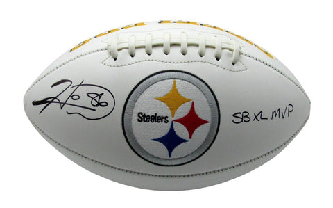 Hines Ward Autographed/Inscribed Steelers Logo Football Beckett 180991