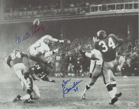 Green Bay Packers WILLIE DAVIS & DON CHANDLER Signed 11X14 Photo AUTO -