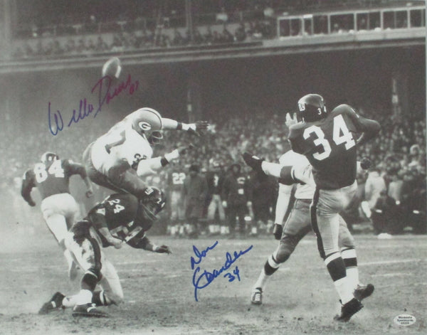 Green Bay Packers WILLIE DAVIS & DON CHANDLER Signed 11X14 Photo AUTO -
