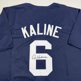 Autographed/Signed Al Kaline Detroit Blue Baseball Jersey JSA COA