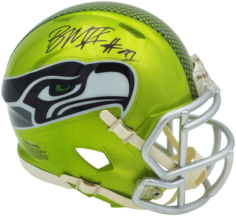 BYRON MURPHY II AUTOGRAPHED SEAHAWKS FLASH GREEN MINI HELMET MCS 235603