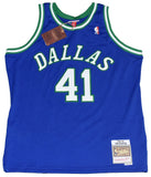 DIRK NOWITZKI SIGNED DALLAS MAVERICKS MITCHELL & NESS JERSEY W/ 06-07 MVP & HOF