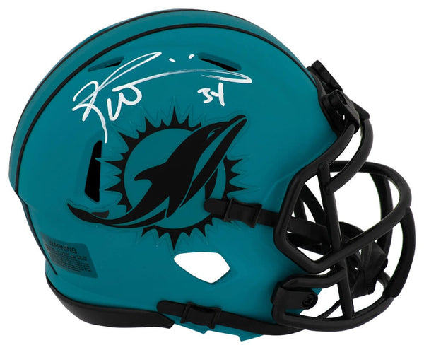 Ricky Williams Signed Dolphins RAVE Riddell Speed Mini Helmet - (SCHWARTZ COA)