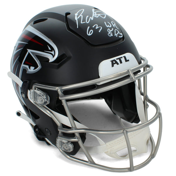 Roddy White Autographed "63 Career Receiving TD" Falcons Speedflex Helmet Radtke