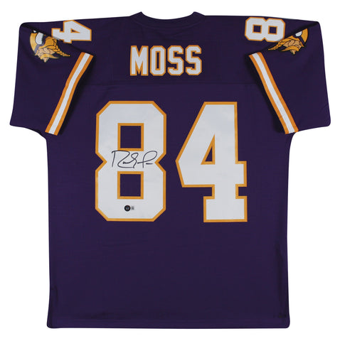 Vikings Randy Moss Authentic Signed Purple Mitchell & Ness Jersey BAS Witnessed