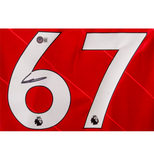 Harvey Elliott Signed Liverpool FC Home Soccer Jersey #67 with Beckett COA