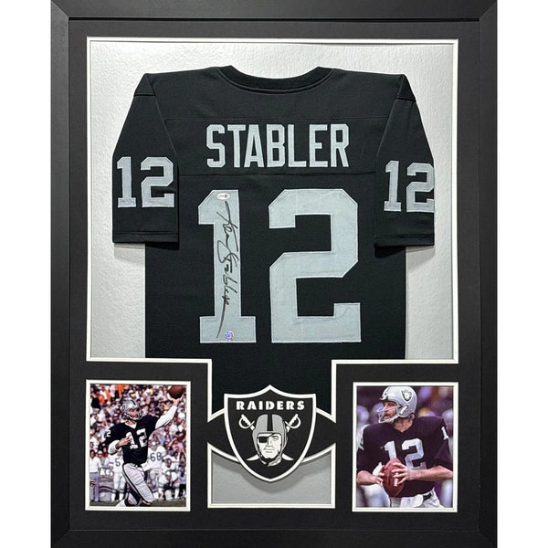 Ken Stabler Autographed Signed Framed Oakland Raiders Jersey JSA