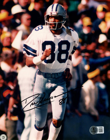 Drew Pearson Autographed/Signed Dallas Cowboys 8x10 Photo Beckett 56701