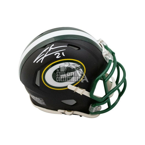 Charles Woodson Autographed Packers Flat Black Mini Football Helmet - Fanatics