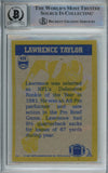 Lawrence Taylor Autographed 1982 Topps #435 Rookie Card Beckett 10 Slab 39260