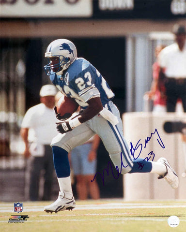 Mel Gray Signed Detroit Lions Blue Jersey Action 16x20 Photo - (SCHWARTZ COA)